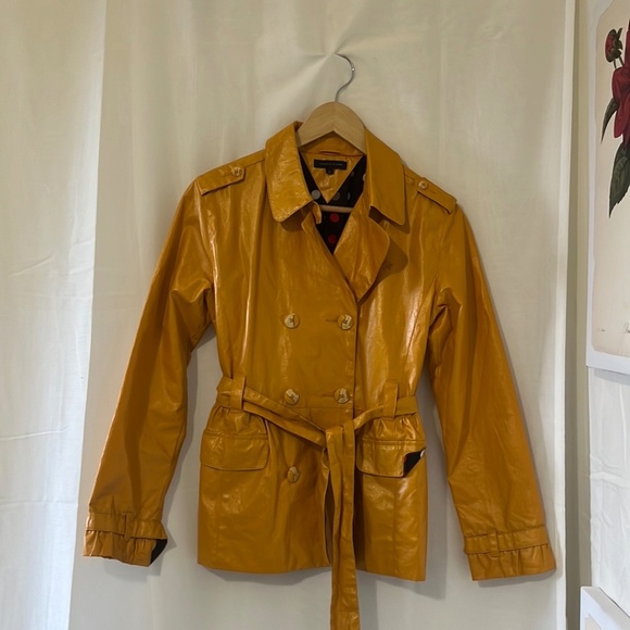Tommy Hilfiger Jackets & Blazers - Tommy Hilfiger Gold Color Faux Leather Trench Coat